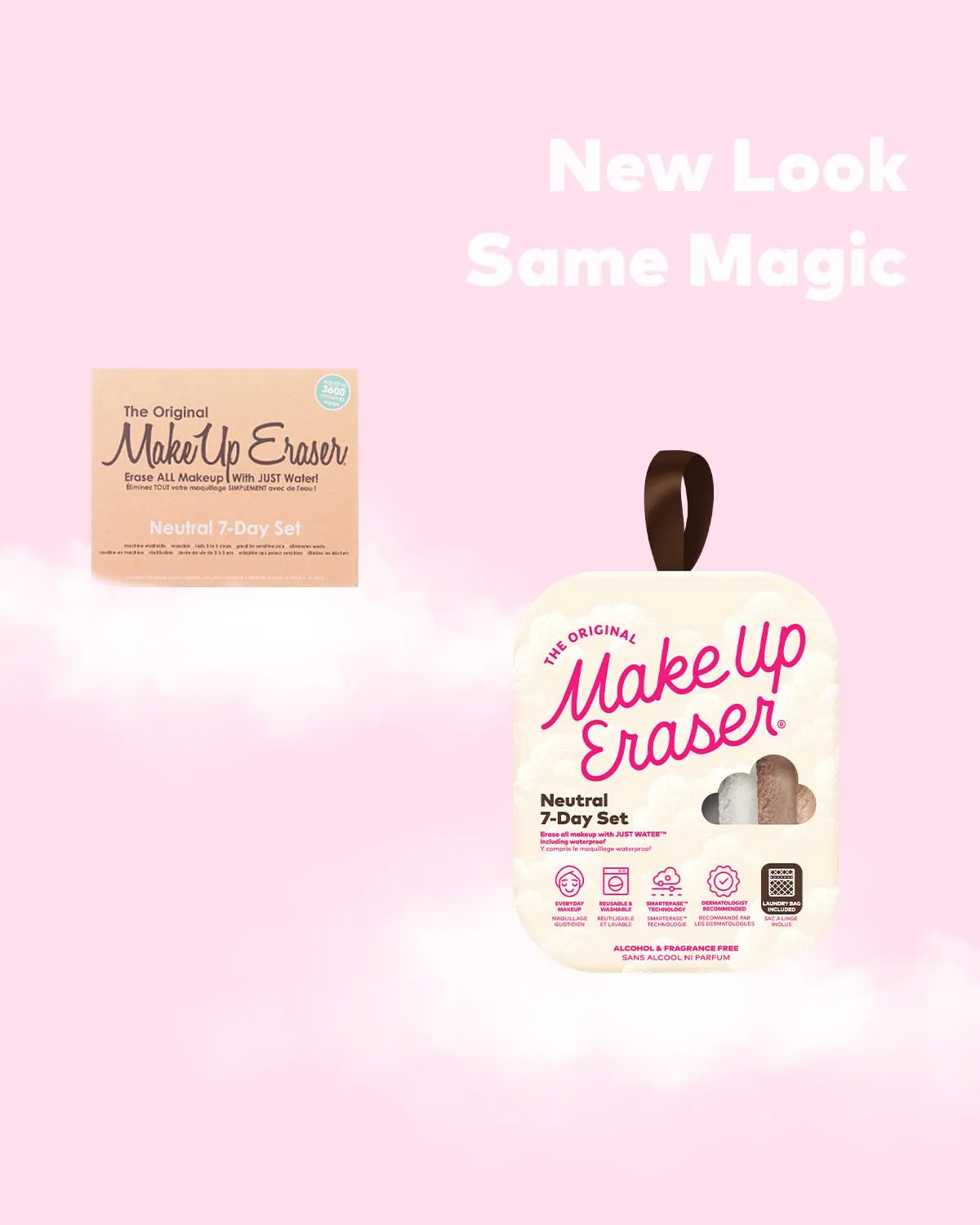 7-Day Set, Erase All Makeup with Just Water, Including Waterproof Mascara, Eyeliner, Foundation, Lipstick, Sunscreen, and More! 7ct