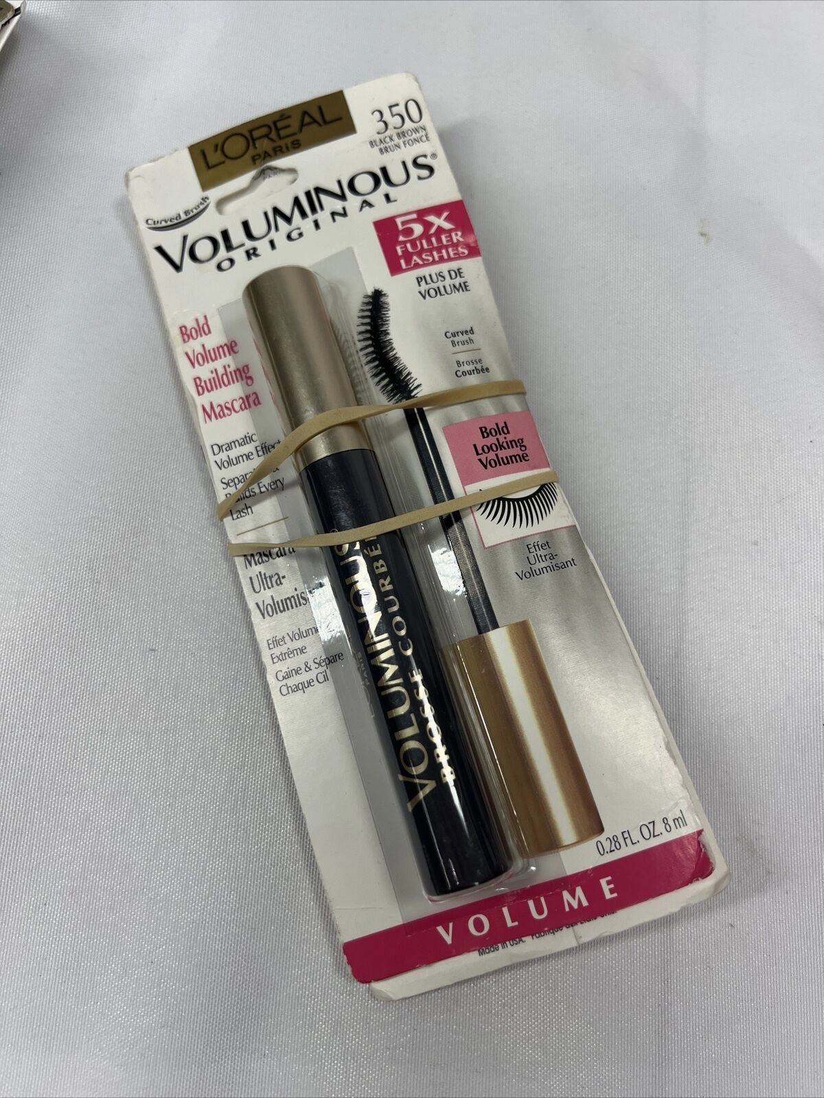 (2) 350 Black Brown Voluminous ORIGINAL WATERPROOF Loreal Mascara 4X Fuller Lash