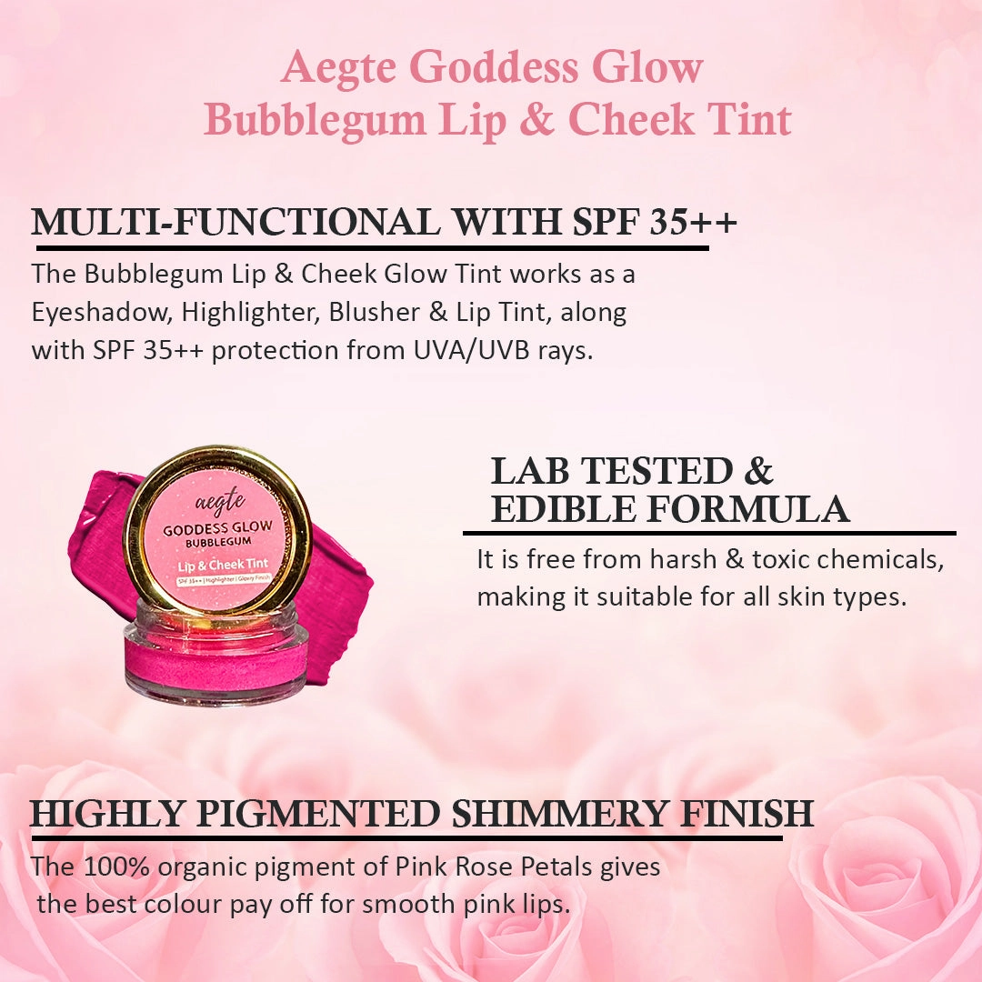 Aegte Organics Lip and Cheek Tint Balm & Eyelash Extension Hypercurl Waterproof Mascara