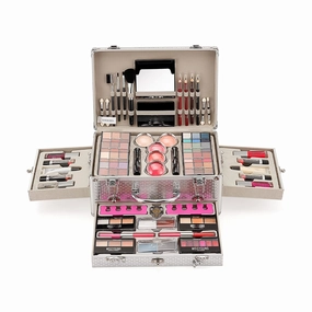 All-in-One Makeup Gift Set Carry All Makeup Kit for Women Full Kit With Aluminum Case Lipgloss Lipstick Concealer Blush Foundation Face Powder Eyeshadow Palette Cosmetic Palette #2