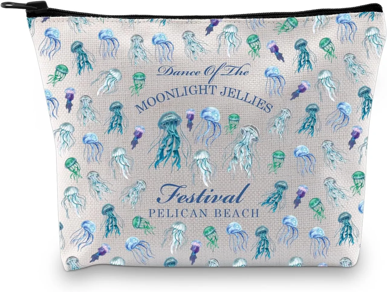 BDPWSS Valley Game Lover Gift Pelican Town Gift Farming Video Game Gift Moonlight Jellies Festival Makeup Bag For Gamer (Dance moonlight bag)
