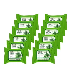 Callas Cleansing, Makeup Remover Wipes (30 Count x 12 Pack) (Aloe Vera)