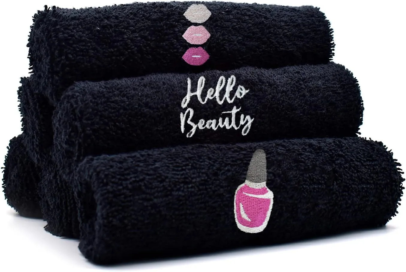 DAN RIVER Makeup Towel 100% Spun Cotton - (Pack of 6) Luxuriously Soft Reusable Makeup Remover Cloth, Facial Cleansing Cloth, of 6 13x13 Inch, Black Towels – Hello Beauty