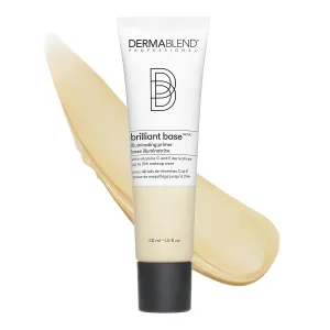 Dermablend Brilliant Base Illuminating Primer Face Makeup - Formulated with Niacinamide, Shea Butter, and Glycerin, Enriched with Vitamin C and E Derivatives, Provides Long Lasting Radiance, 1 Fl Oz