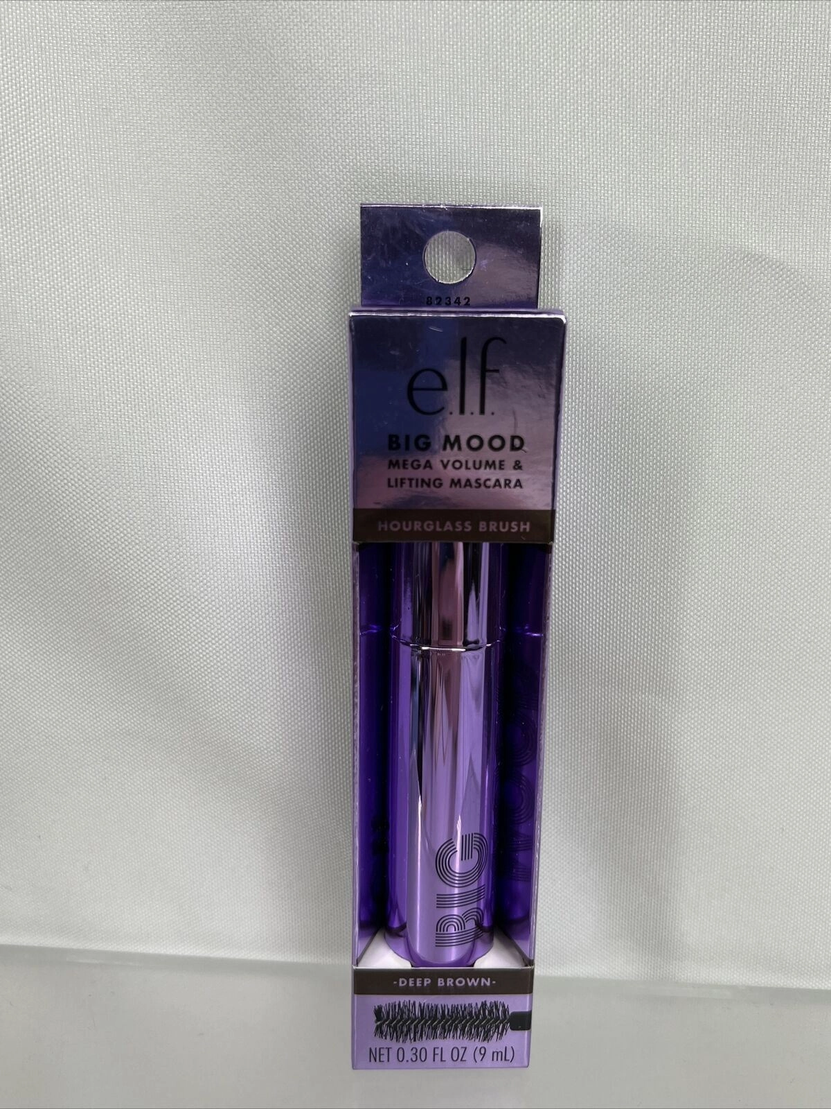 e.l.f. Deep Brown  Big Mood Mega Volume & Lifting Mascara Hourglass  Brush 82342