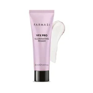 Farmasi VFX Pro Illuminating Base Primer, 25ml - Lightweight Makeup Primer with Vitamin E and Iridescent Pigments for a Radiant Glow, Smooth Texture, Pore Blurring, and Long-Lasting Makeup