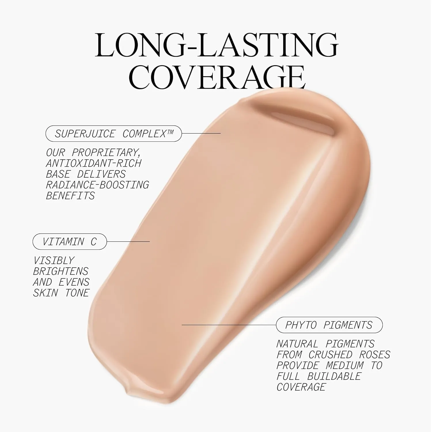 Juice Beauty Phyto-Pigments Flawless Serum Foundation - 12 Desert Beige - 30 mL - Medium-to-Full, Long-Lasting Coverage - Reduces Look of Wrinkles   Pores - Vegan, Cruelty Free