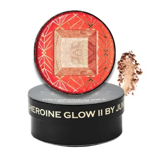 Juvia's Place Highlighter Heroine Glow II - Highlighter Powder, Baked Highlighter, Shimmer Highlighter Makeup, Long-Wearing & Illuminating Cheek Highlighter - Suitable for all skin tones