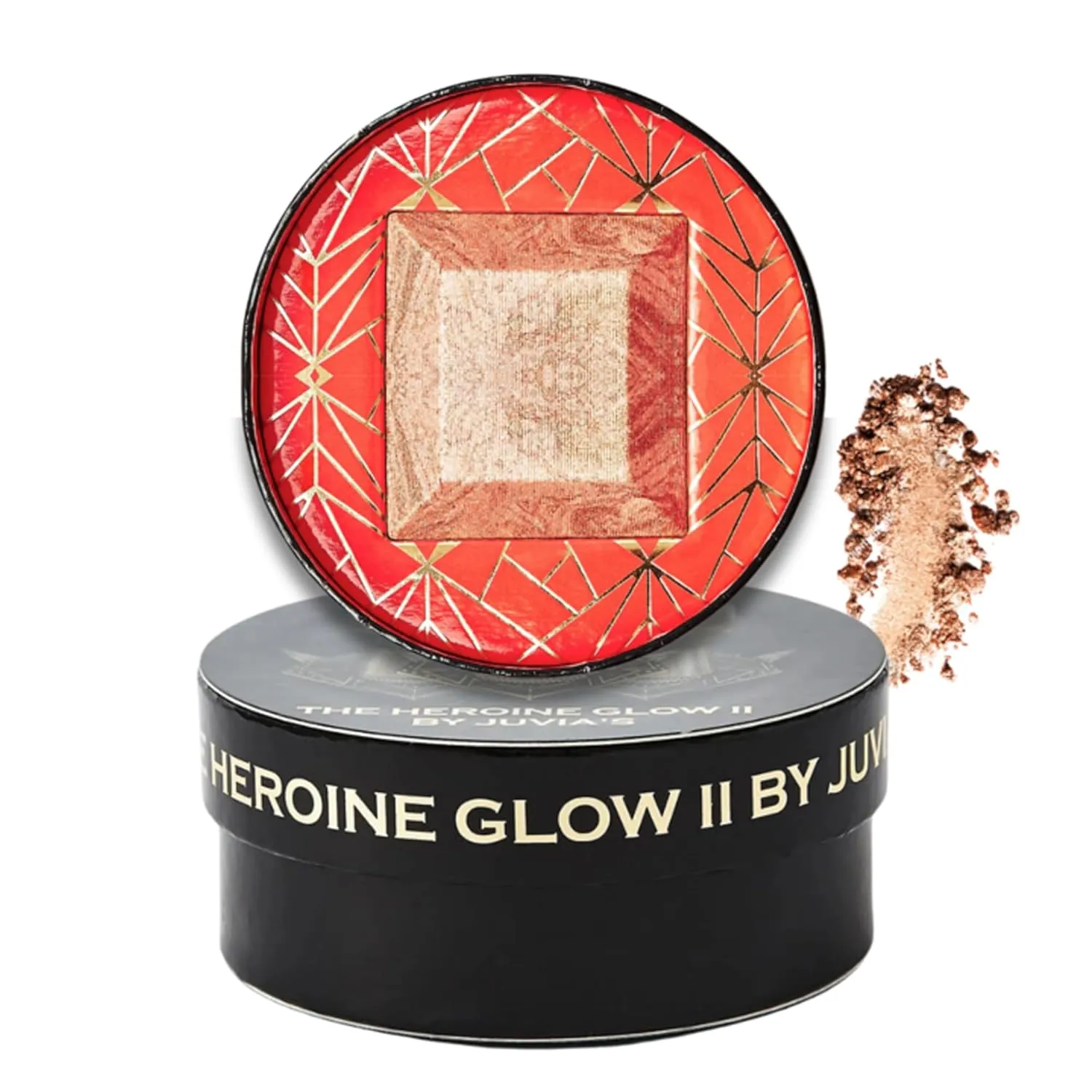 Juvia's Place Highlighter Heroine Glow II - Highlighter Powder, Baked Highlighter, Shimmer Highlighter Makeup, Long-Wearing & Illuminating Cheek Highlighter - Suitable for all skin tones