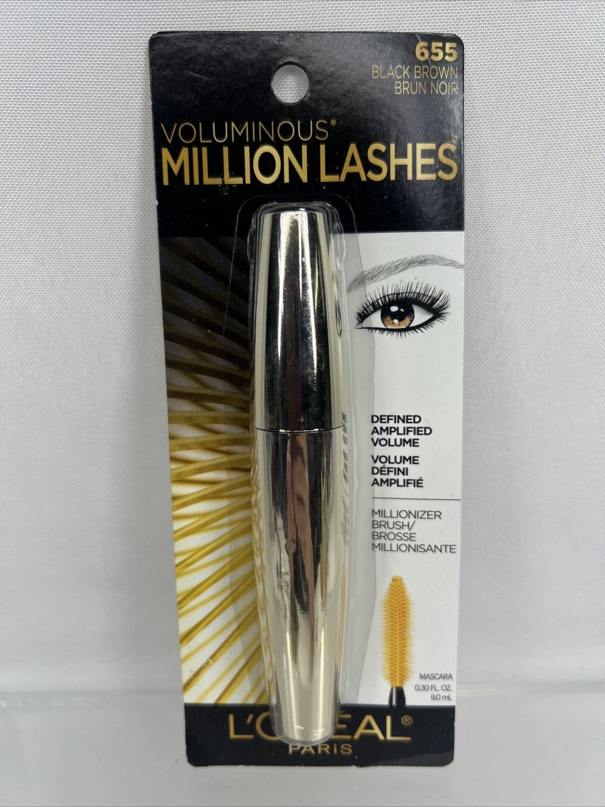 L'Oreal Voluminous Million Lashes Washable Mascara 655 Black Brown COMBINE SHIP