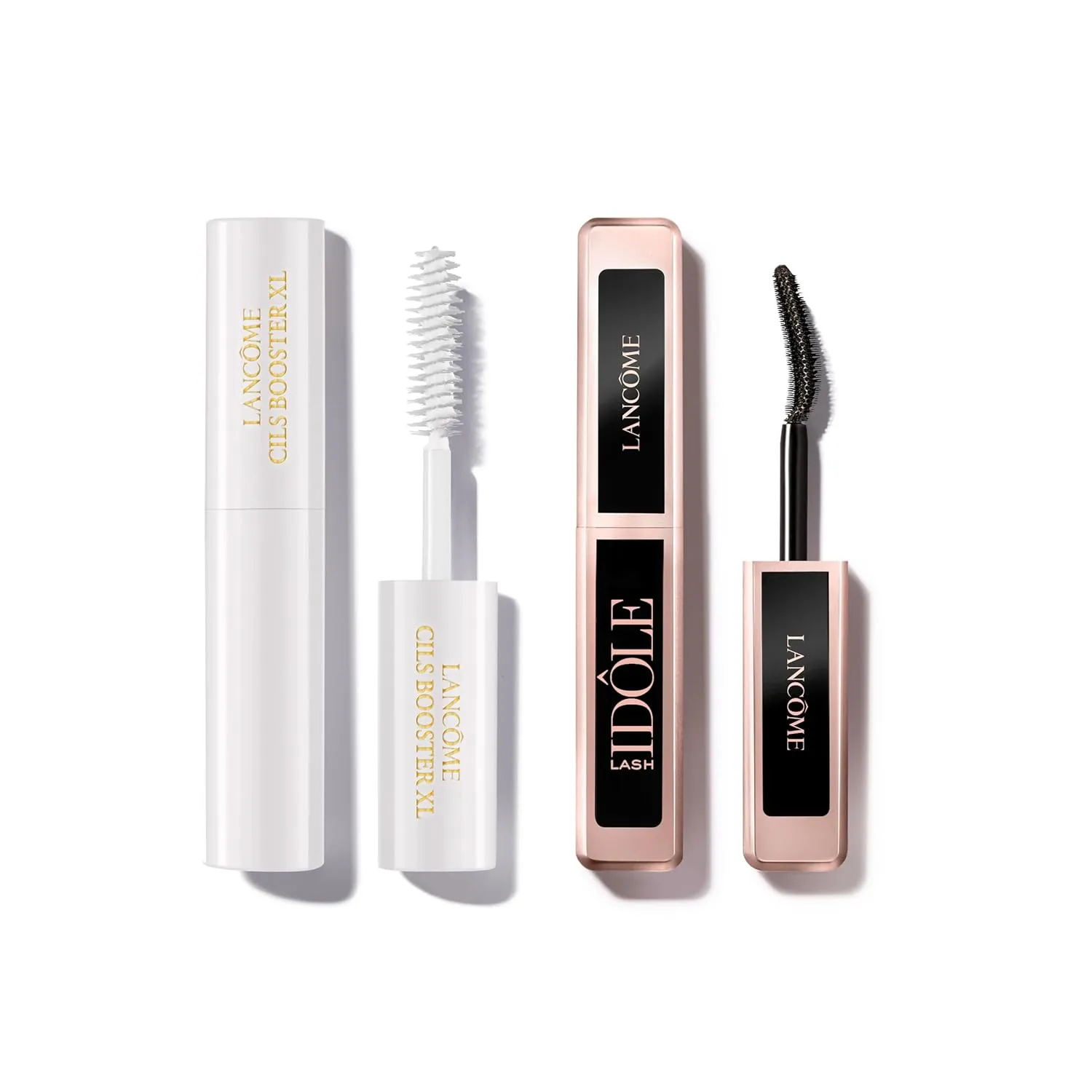 Lancôme Cils Booster XL Mascara Primer & Lash Idôle Black Mascara Duo - Lash-Lifting & Priming Travel Size Makeup Set - For Lifted, Lengthened & Voluminous Lashes