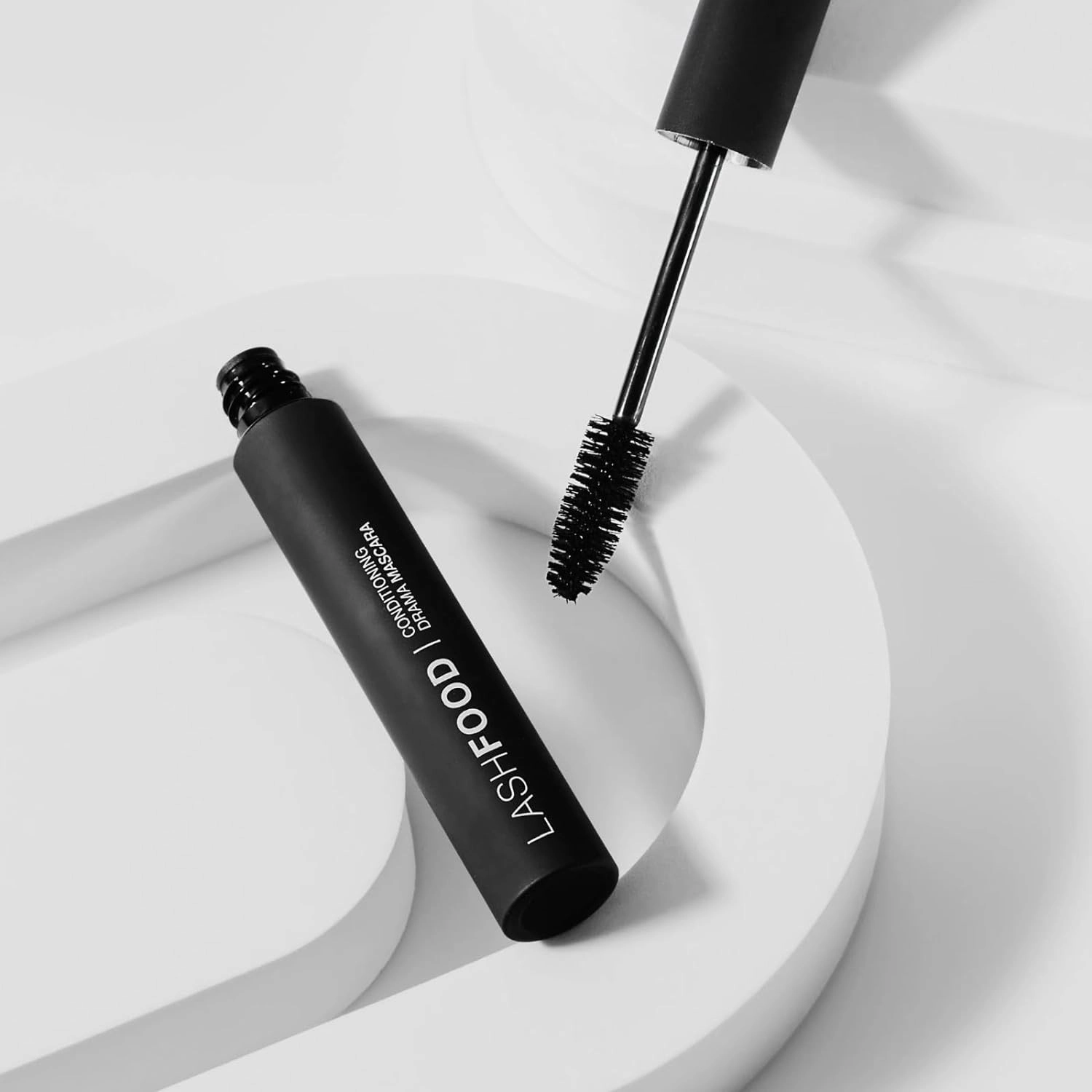 LashFood Conditioning Drama Black Mascara | Sculpting Nourishing & Strengthening Lashes | Nano-peptide Complex, Arginine, Copper Complex High Pigment Lift, Define Feathery Long Full Eyelashes .27oz