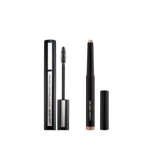 Laura Mercier Caviar Stick Cream Eyeshadow: Shimmer Finish, 24HR Wear, Long Lasting, Rich Color, Easily Blendable and Buildable, Waterproof, Metallic Taupe   Caviar Extravagant Mascara Bundle