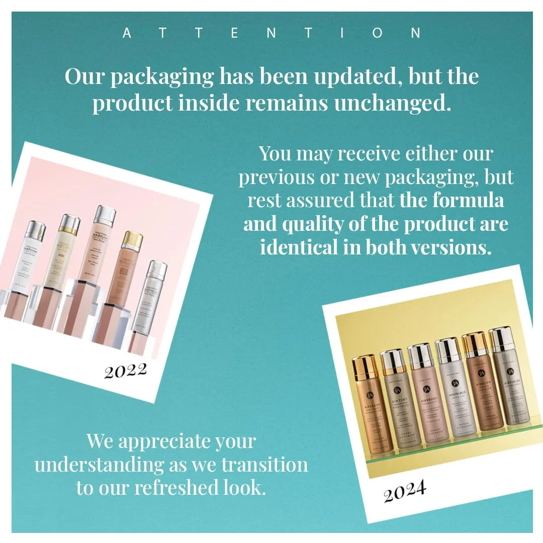 MagicMinerals AirBrush Foundation Set by Jerome Alexander - Complete 5pc Spray Makeup Set with Foundation, Primer, and Setting/Finishing Spray - for Smooth, Radiant Skin (Light)