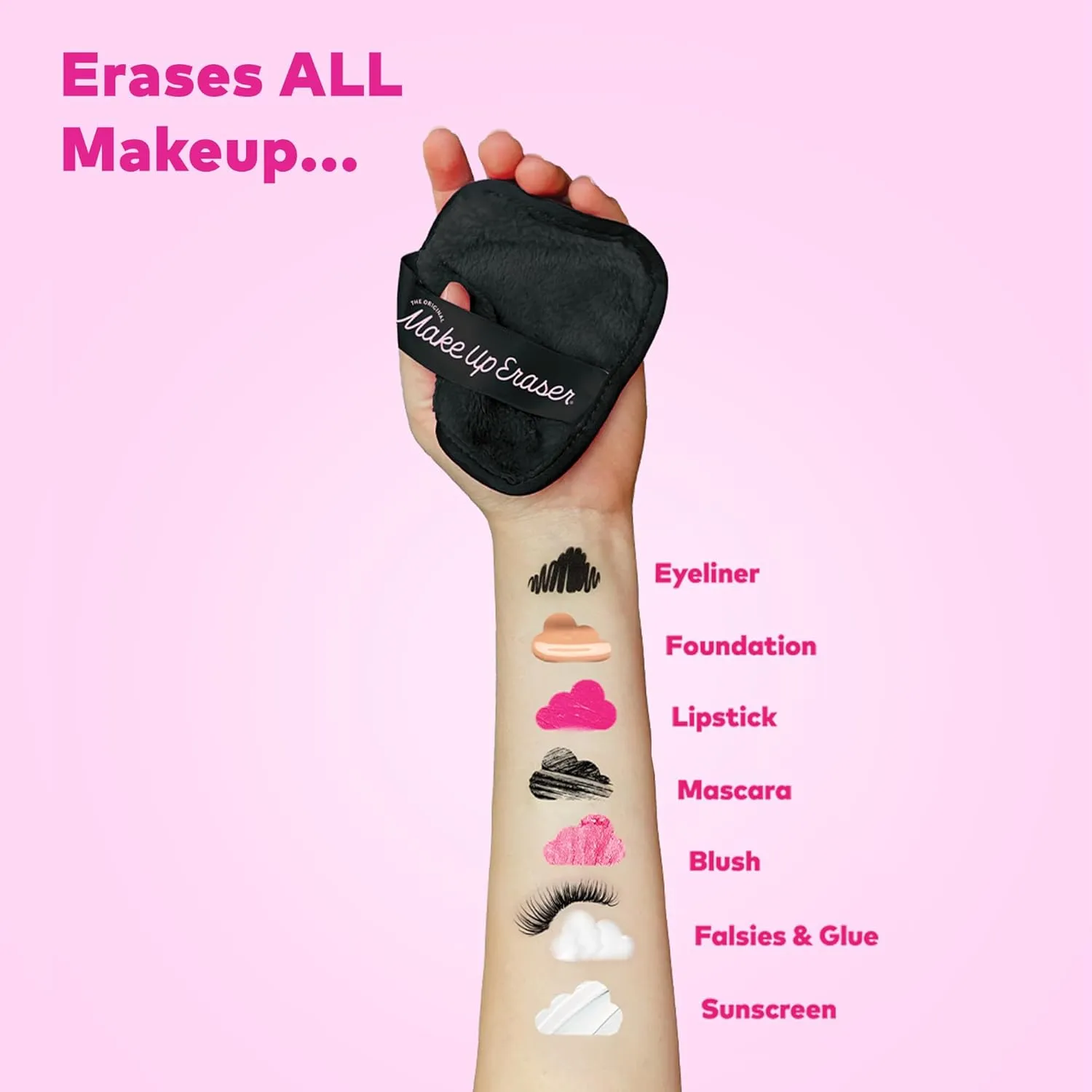 Makeup Eraser The Original, 7-Day Set, Erase All Makeup with Just Water, Including Waterproof Mascara, Eyeliner, Foundation, Lipstick, Sunscreen, and More!
