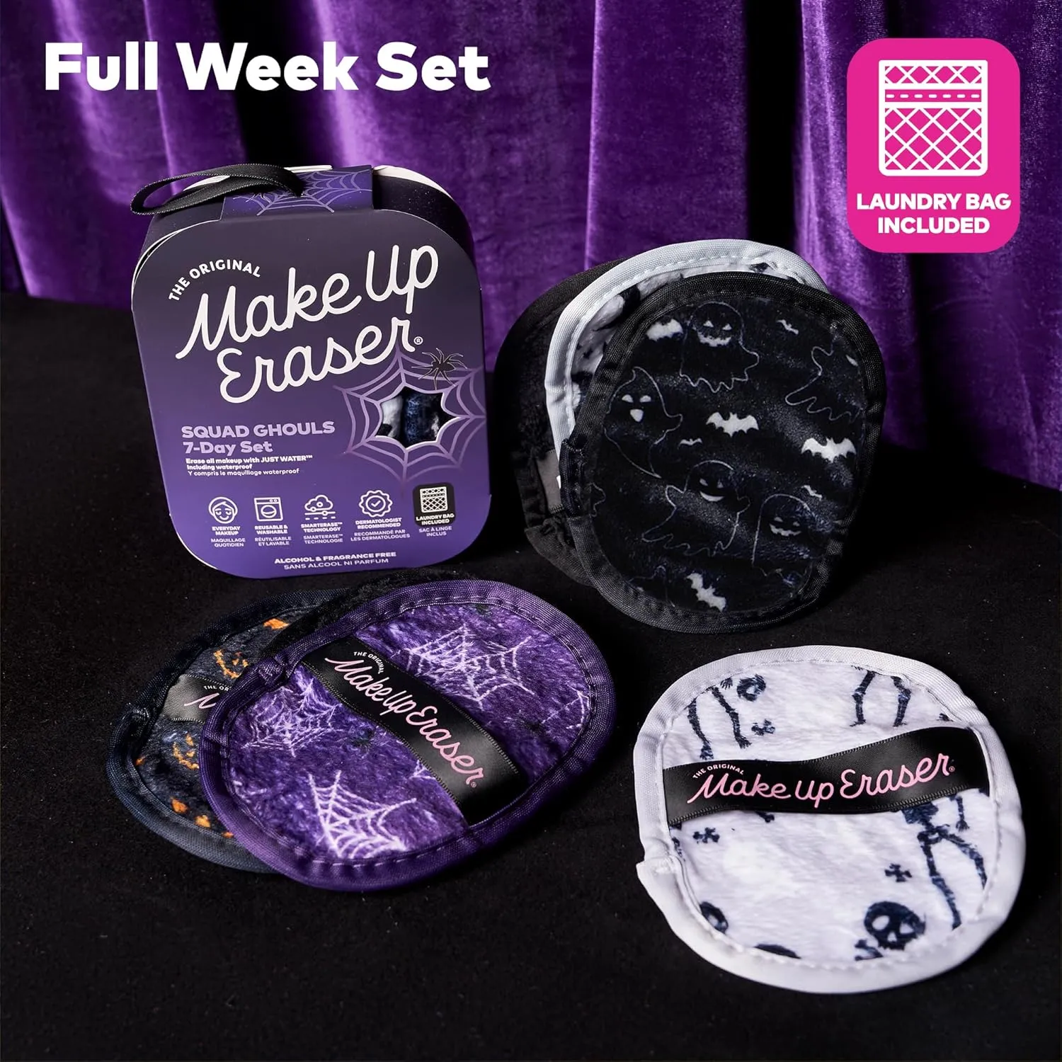 Makeup Eraser The Original, 7-Day Set, Erase All Makeup with Just Water, Including Waterproof Mascara, Eyeliner, Foundation, Lipstick, Sunscreen, and More!