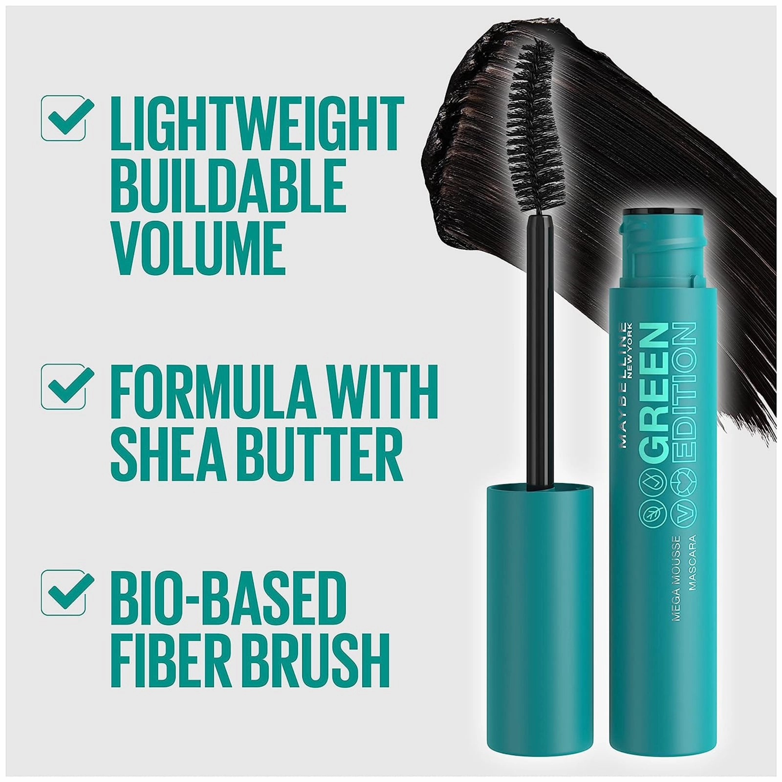 Maybelline Green Edition Mega Mousse Mascara 002 Very Black 9.5ml