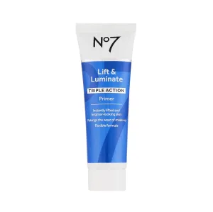 No7 Lift & Luminate Primer - Hydrating Primer with Niacimamide - Creates Smooth Base for Makeup Application & Illuminates Skin Glow (30ml)