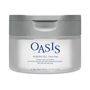 NUBORN CELL Oasis Pad, 70 pads | Advanced Moisturizing Human Stem Cell Skincare | Tone, Hydrate, Cleanse with Gentle PHAs for Sensitive Skin, Made in Korea