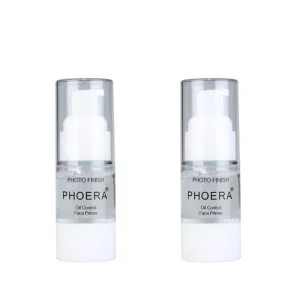 PHOERA Primer Face Foundation Primers,Face Primer for Makeup Long Lasting Hydrating Smoothing Isolated Moisturizing Oil Free Effect Make Up Base Matte Makeup Primer (2 * 18ml)