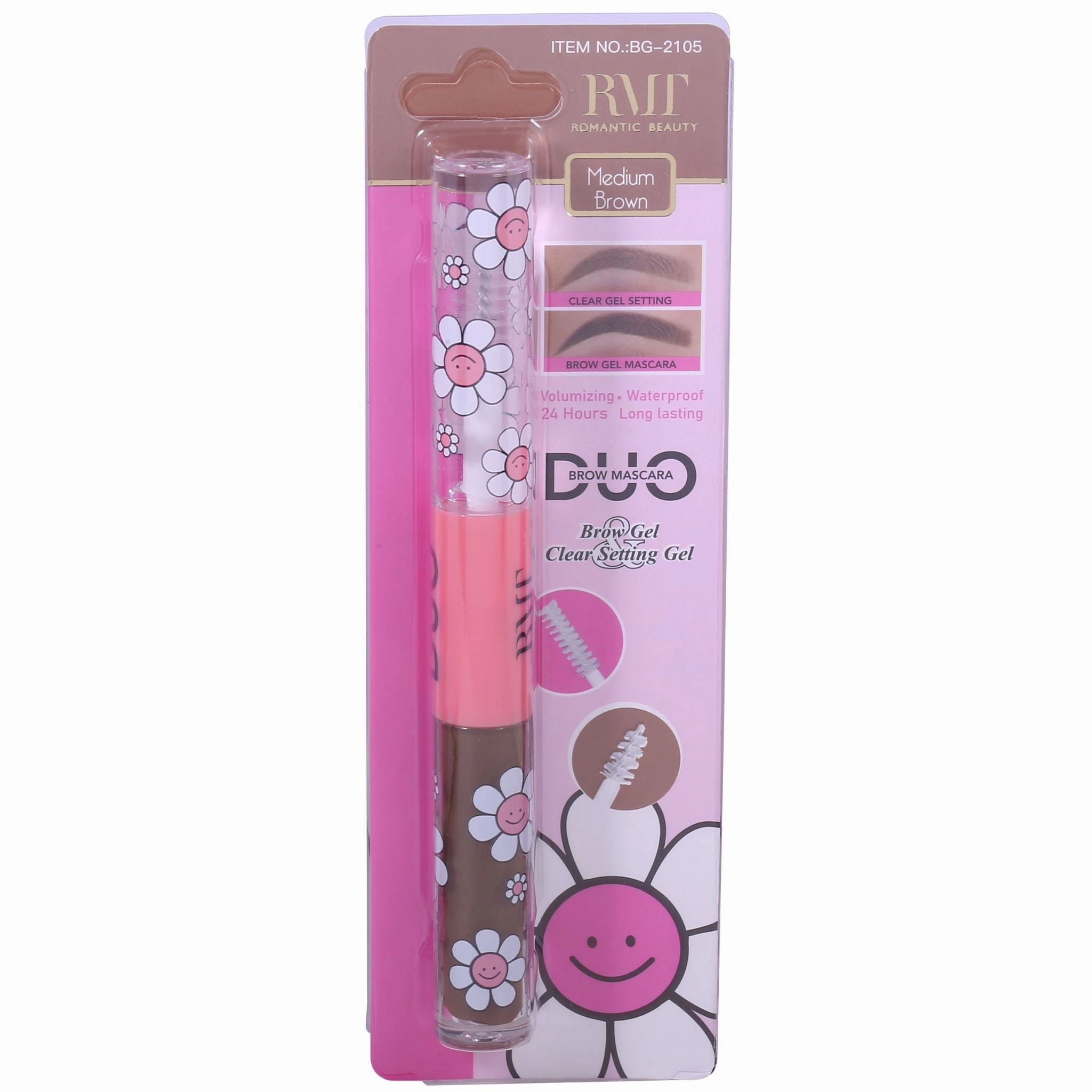 Romantic Beauty Brow Mascara Duo - Wholesale Display 24 Units (BG-2105)