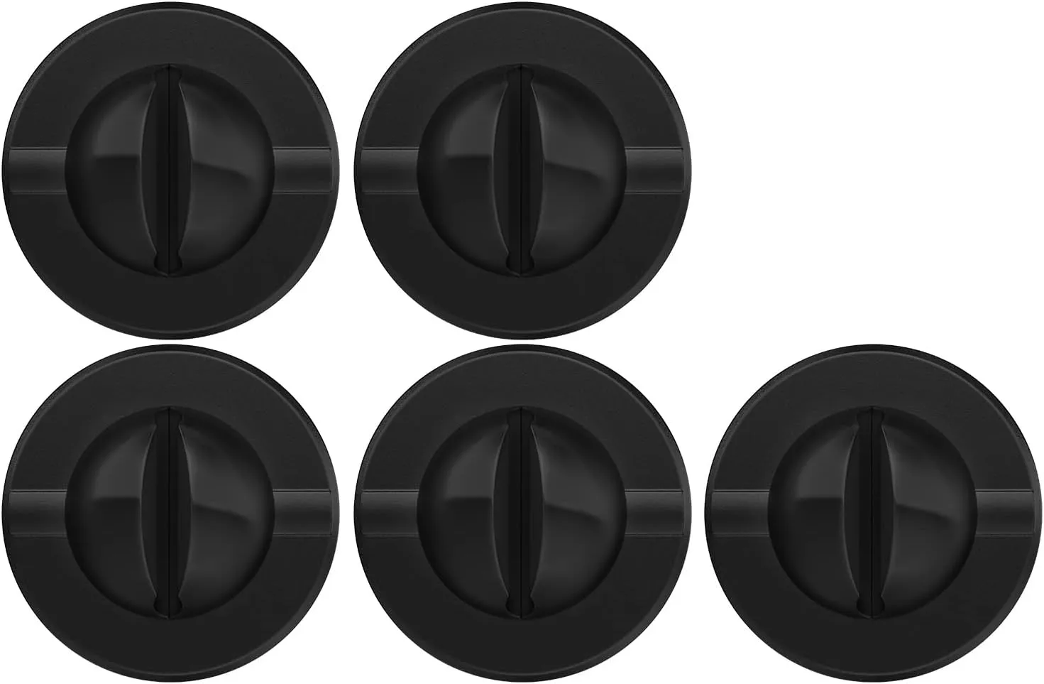 Schneider Klick-Fix Universal Holder (Self-Adhesive Holder for Toothbrushes, Cables, Pens and Much More up to 150 g) Set of 5 Black