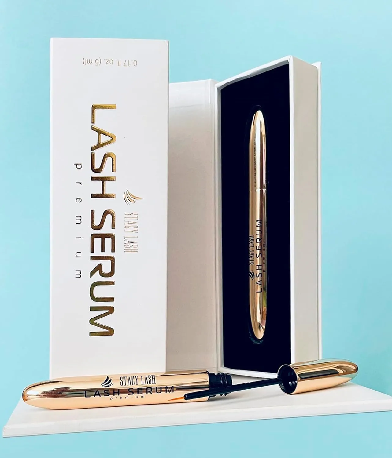 STACY LASH Lash Shampoo 50ml  Eyelash Growth Serum Eye Makeup Remover   Lash Serum for Eyelash Growth and Thickness/Lash Cleaning Kit of Lash Cleanser   Brush & Eyelash Serum to Grow Lashes
