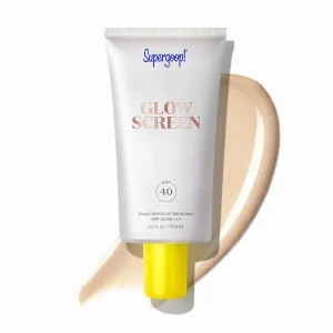 Supergoop! Glowscreen (SPF 40) - 2.5 fl oz - Glowy Primer   Broad Spectrum Tinted Sunscreen - Helps Filter Blue Light - Hydration - Hyaluronic Acid & Vitamin B5