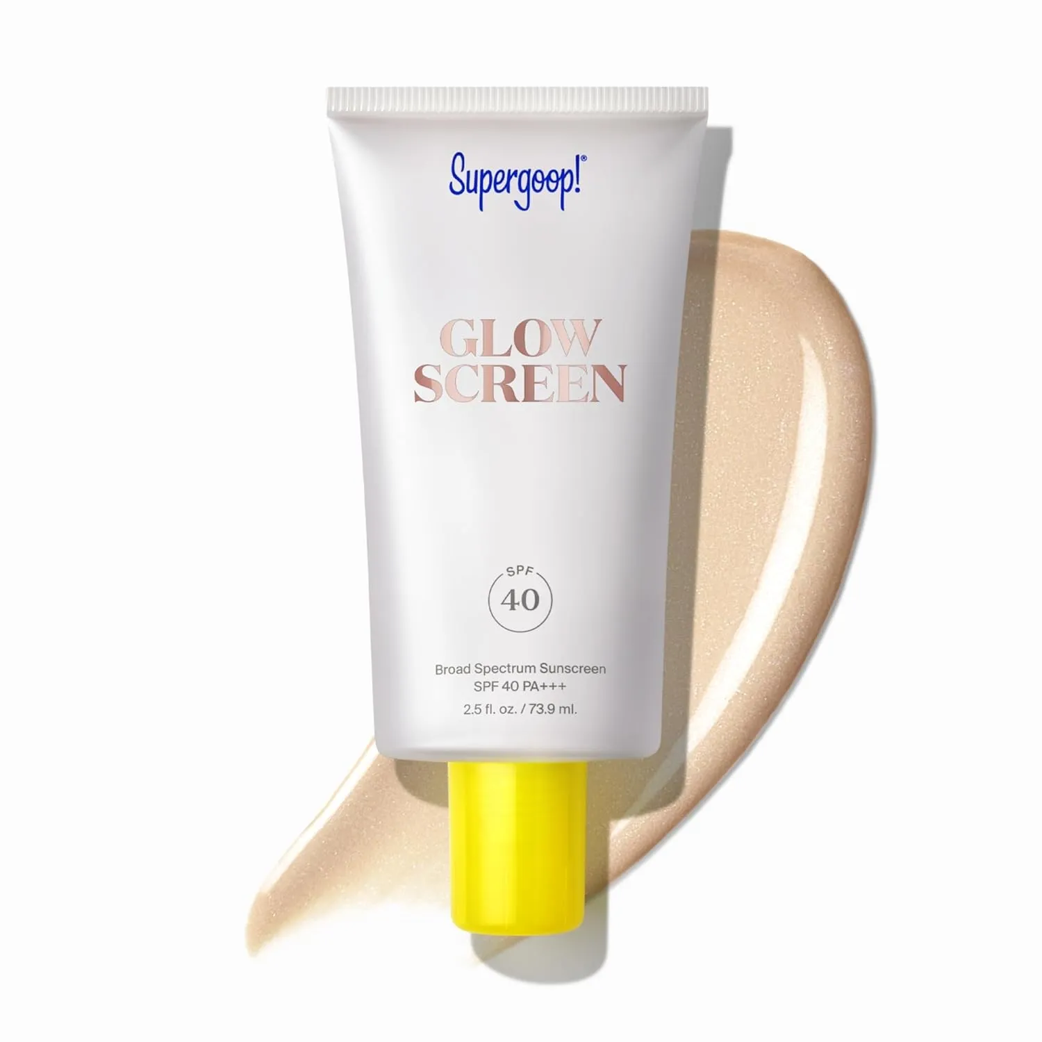 Supergoop! Glowscreen (SPF 40) - 2.5 fl oz - Glowy Primer   Broad Spectrum Tinted Sunscreen - Helps Filter Blue Light - Hydration - Hyaluronic Acid & Vitamin B5