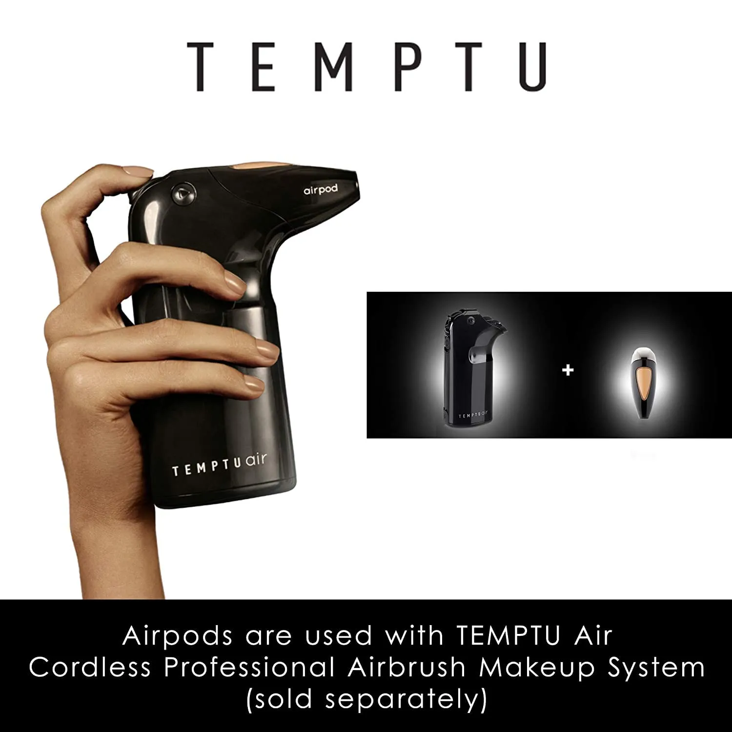 TEMPTU Brilliant Glow Illuminating Primer & Skin Perfector Airpod: Hydrating Formula, Natural-Looking, Luminous Glow Primes & Perfects Complexion, Available In 2 Shades