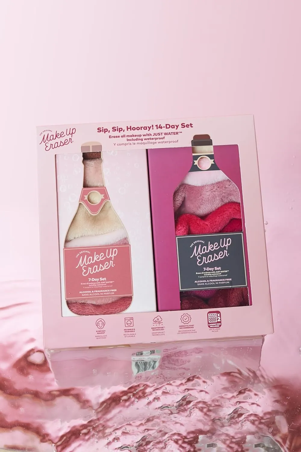 The Original MakeUp Eraser, 7-Day Set, Erase All Makeup With Just Water, Including Waterproof Mascara, Eyeliner, Foundation, Lipstick, Sunscreen, and More!, 7ct.