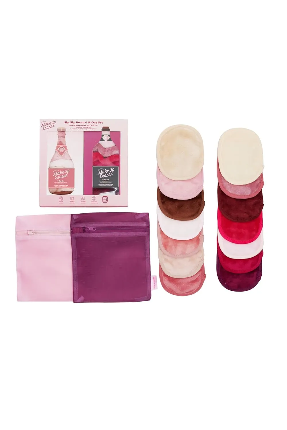 The Original MakeUp Eraser, 7-Day Set, Erase All Makeup With Just Water, Including Waterproof Mascara, Eyeliner, Foundation, Lipstick, Sunscreen, and More!, 7ct.