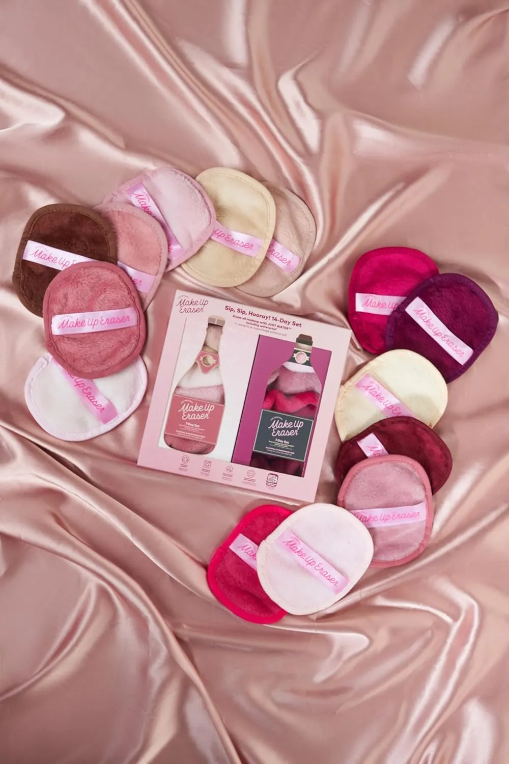 The Original MakeUp Eraser, 7-Day Set, Erase All Makeup With Just Water, Including Waterproof Mascara, Eyeliner, Foundation, Lipstick, Sunscreen, and More!, 7ct.