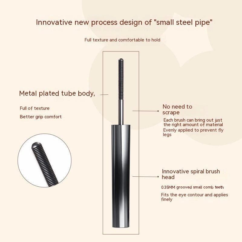 Three-dimensional Curling Metal Steel Tube Mascara Waterproof Long