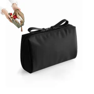 Tidy Nook Makeup Bag, Small, Black, Cosmetic Bag, Travel