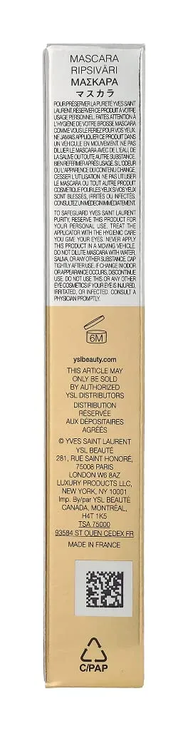 Yves Saint Laurent Volume Effet Faux Cils Luxurious Mascara High Density Black for Women, 0.2 Ounce